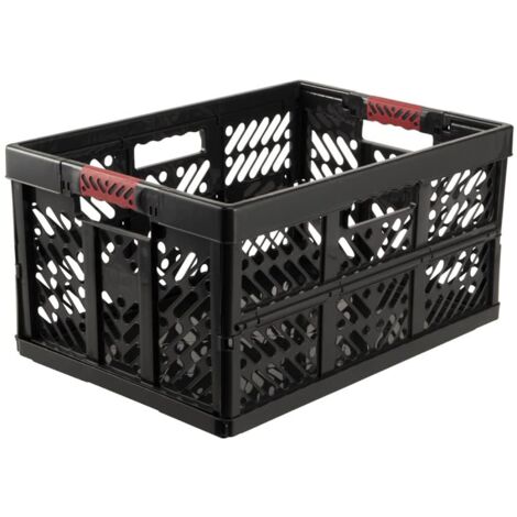 Robusta Caja Plegable con asas Suaves, 54 x 37 x 28 cm, 45 l, Ben, Gris Grafito