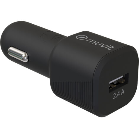 Muvit for change cargador coche usb 2.4a 12w negro (1/4)