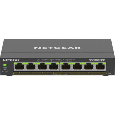 Switch Netgear GS308EPP-100PES RJ-45 (1/5)