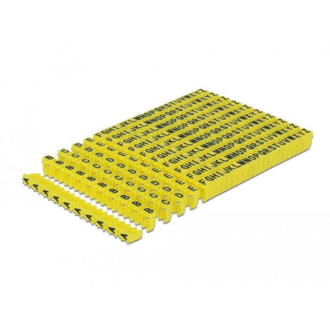 Delock clips marcadores de cables a-z amarillos, 260 unidades (1/3)