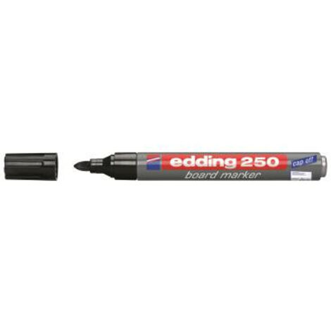 Marcador para pizarra blanca 250 línea negra 1,5-3mm punta redonda EDDING (Por 10)