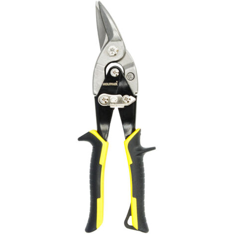 Tijeras Chapa Corte Izquierda 250 mm. Hoja Acero Al Carbono, Mangos Engomados, Con Dientes Serrados, Cortachapa, Tijera Aviacion (1/4)
