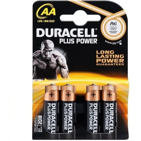 FPLUS duracell alcalina 4 pilas  aa ( lr 06 ) k4 plus power , duracell alcalina 4 pilas  aa ( lr 06 ) k4 plus power