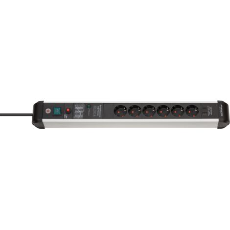 Multiprise Premium Protect Line 16 A 230 V prise noir/argent 6