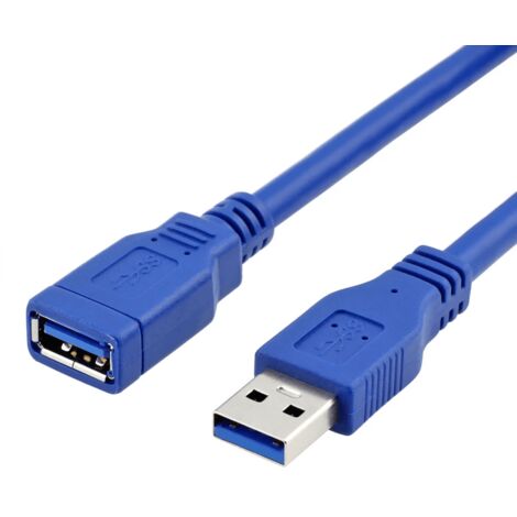 Cable Alargador USB 3.0 Nanocable 10.01.0901/ USB Macho - USB Hembra/ 1m/ Azul (1/4)