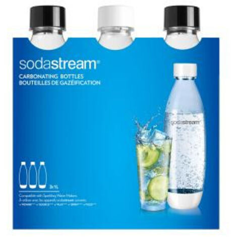 SodaStream Zubehör PET Flasche 3-Pack schwarz/weiß (1/3)