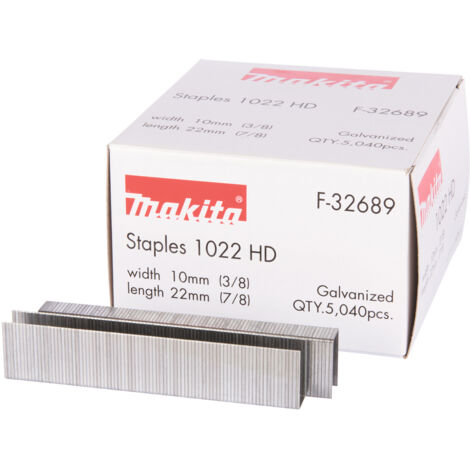 MAKITA F-32689 F-32689-Grapa 10-22/t221dw unid, 0 W, 0 V, Multicolor, 22 mm x 10 mm 5040 Qty