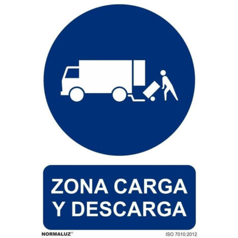 Cartel Archivo 2000 "ZONA CARGA Y DESCARGA" Polipropileno 32 x 30 cm