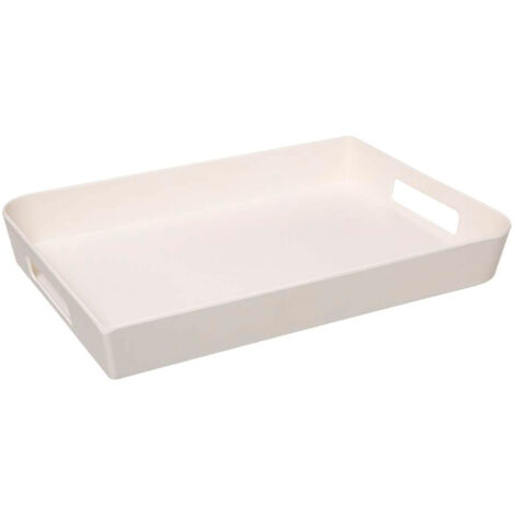 FIVE Bandeja de melamina y plástico, 5x45x30 cm - Blanco