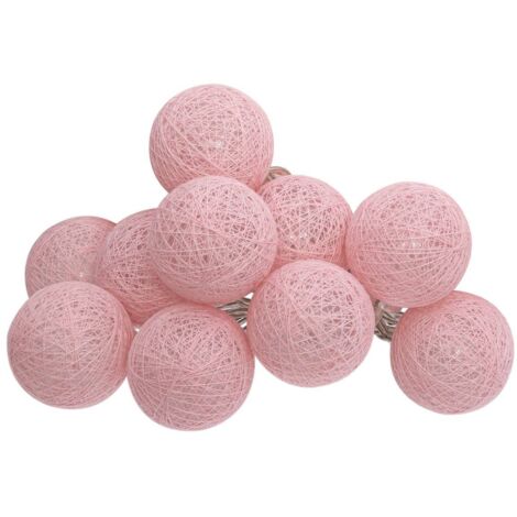 Guirnalda LED 10 bolas - rosa L. 165 cm - Atmosphera créateur d'intérieur