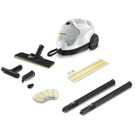 KARCHER Limpiadora de Vapor 3,5 bar SC 4 EasyFix Autonomía ilimitada 2000 W Doble depósito con Kit de Limpieza de Suelos y boquillas