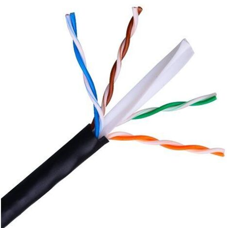 Bobina de Cable RJ45 para Exteriores UTP Nanocable 10.20.0502-EXT-BK Cat.6/ 100m/ Impermeable/ Negro