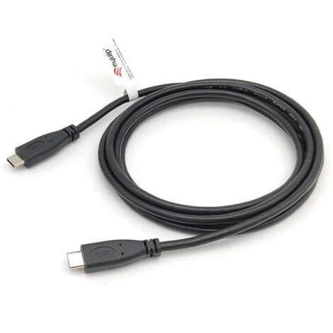CABLE USB-C A USB-C 2M EQUIP 128887 TRANSFERENCIA 480MBPS COLOR NEGRO (1/3)