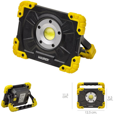 linterna led / foco led multifunción portatil a pilas(3 aaa) 500 lumenes con iman y soporte ajustable 180º