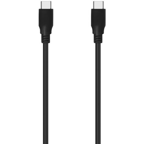 Cable USB 3.2 Tipo-C Aisens A107-0702 20GBPS 5A 100W/ USB Tipo-C Macho - USB Tipo-C Macho/ 1m/ Negro (1/4)