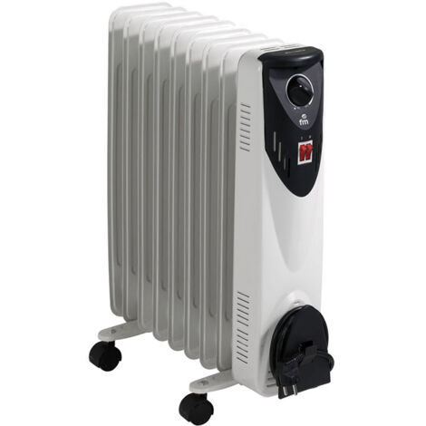 RADIADOR ACEITE FM BR10 5 ELEMENTOS, 400/600/1000W. TEMP. REGULABLE, MEDIDA ESPECIAL (55x12,5x27,5CM.) (1/5)