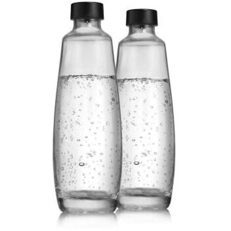 Sodastream DUO pack de 2 botellas de vidrio transparentes de 1 litro