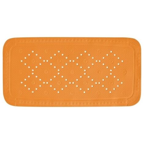Alfombra de bañera PVC ALASKA 91x36cm Naranja Spirella