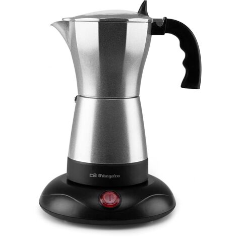 Orbegozo cafetera eléctrica 6 tazas KFE 660, tapadera con ventana, base de tacto frío y rotación 360, apagado automático, 480 W
