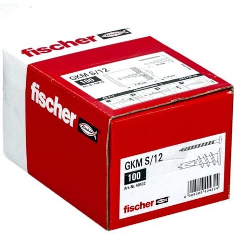 Fischer Gipskartondbel Metall GKM 12 (silber, 100 Stck, mit Schraube)
