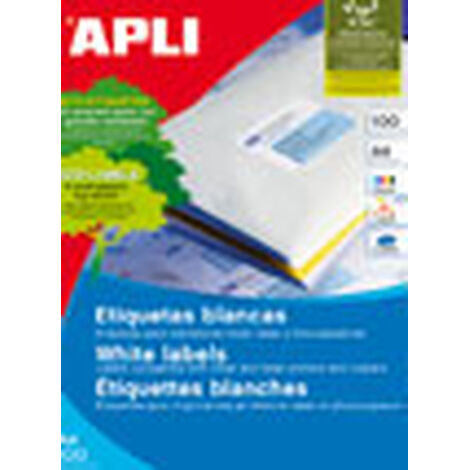 Etiquetas adhesivas Apli 1272 100 Hojas 70 x 35 mm Blanco (1/5)