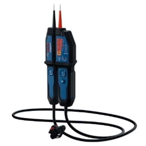 Bosch Professional GVT 1000-15 Voltímetro (IP65, pantalla LED, Función de linterna, 1000 V AC/DC, Continuidad, Test de polaridad,Estuche , 2x 1,5 V) (1/5)