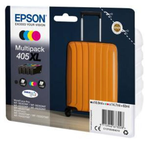 Cartucho de Tinta Original Epson nº405 XL Alta Capacidad Multipack/ Negro/ Cian/ Amarillo/ Magenta (1/2)