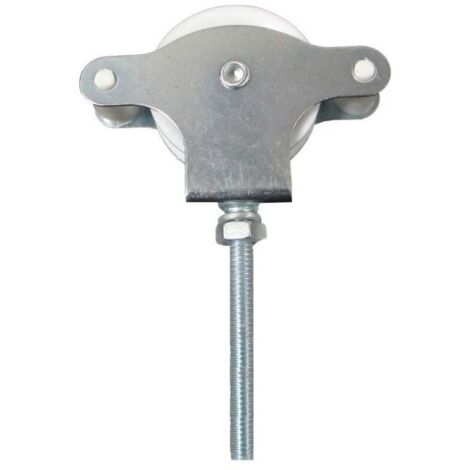 Polea Tendedero Wolfpack Zincado 60 mm. Roldana Plástico con Tornillo