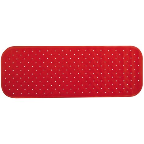 Alfombra Fondo de bañera antideslizante caucho reciclable CLASS 36x97cm Rojo MSV