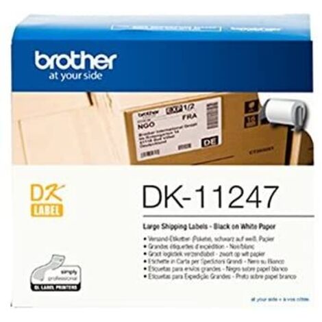 BROTHER Etiquetas precortadas para envios grandes. 180 etiquetas blancas de 103 x 164 mm