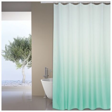 Cortina de baño MSV "Sugar" de PVC en color verde 180 x 200 cm