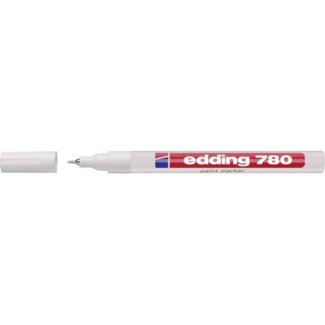 Marqueur peinture 780 blanc trait largeur 0,8mm pointe ronde EDDING (par 10)