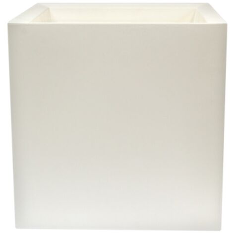 MACETERO DE POLIETILENO BLANCO 50x50 CM
