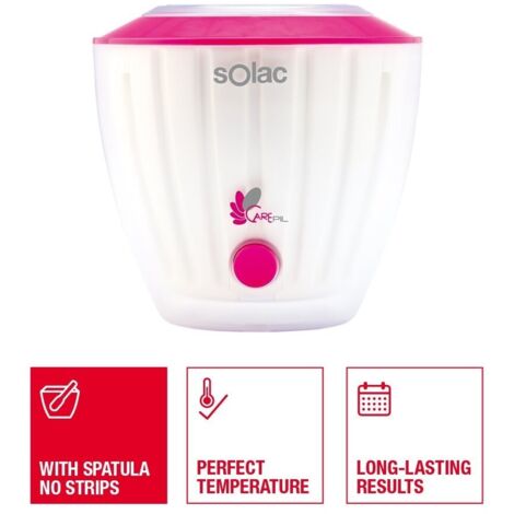 DEPILADORA SOLAC DC7501 CAREPIL, DEPILACION CON CERA CALIENTE, NO NECESITA BANDAS DE PAPEL