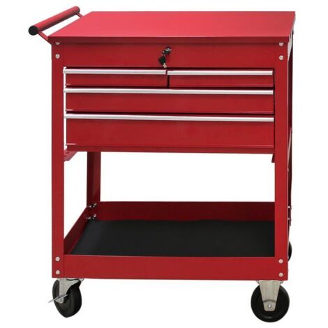 Carro Portaherramientas Metalico 86x44x99 cm. con 4 Cajones y 2 Bandejas (1/5)