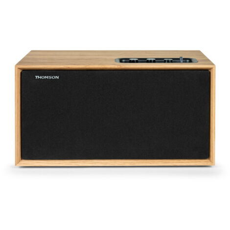 Aquí tienes un bonito altavoz Bluetooth con una caja de madera con una acústica ideal. Con sus potentes graves y sus agudos ajustables de forma indepe