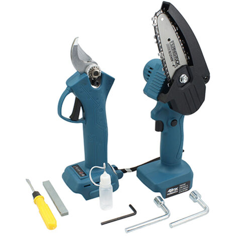 Set tijera poda+mini motosierra ferrestock 21v s-b (1/5)