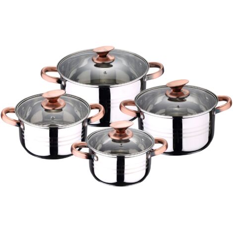 Bateria 8pc acero inoxidable apta para inducción Colección San Ignacio PremiuNONA