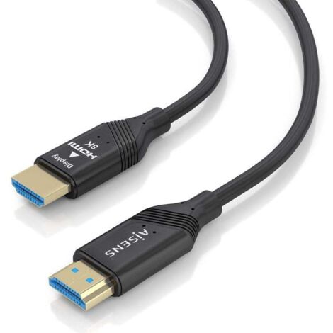 AISENS - CABLE HDMI V2.1 AOC ULTRA ALTA VELOCIDAD / HEC 8K@60HZ 4K@120HZ 4:4:4 48GBPS, A/M-A/M, NEGRO, 10M