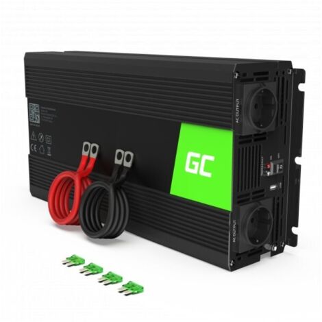 Green Cell KFZ Spannungswandler Power Inverter 24V 230V 3000/6000W Black (1/5)