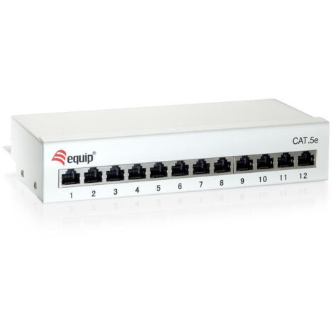 PATCH PANEL DE ESCRITORIO CAT 6 APANTALLADO 12 PUERTOS COLOR BLANCO (1/3)