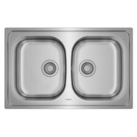 Teka UNIVERSE 80 T-XP 2C - Fregadero De Cocina Acero 80 Cm 2 Cubetas 0 Escurridor Sin Orificio (1/5)