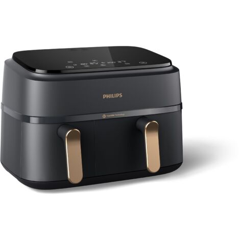Philips Airfryer NA352 00 Dual Basket 9L 2750W negro cobre (NA352/00)