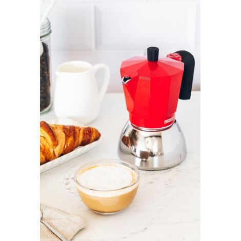 Cafetera Italiana Monix Induction Inox M863109/ 9 Tazas/ Roja (1/5)
