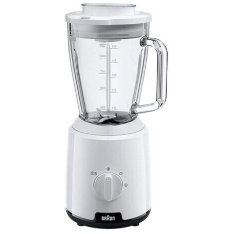 BATIDORA DE VASO BRAUN POWERBLENDER 1 JB1050WH BLANCA MOTOR 600W 2 VELOCIDADES TRITURA HIELO 1.5L