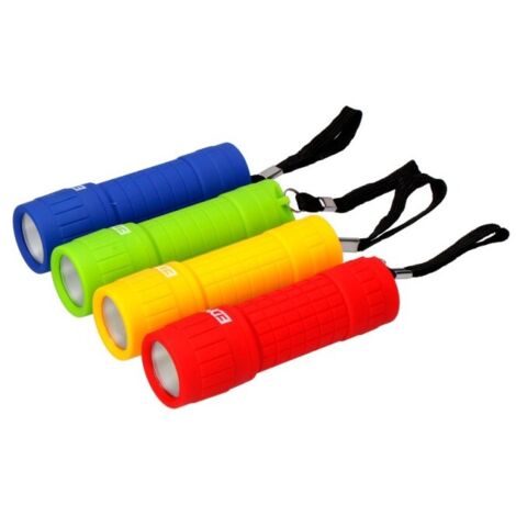 Linterna de 1 led cob 60lm 3xaaa (pilas incluidas) colores surtidos edm