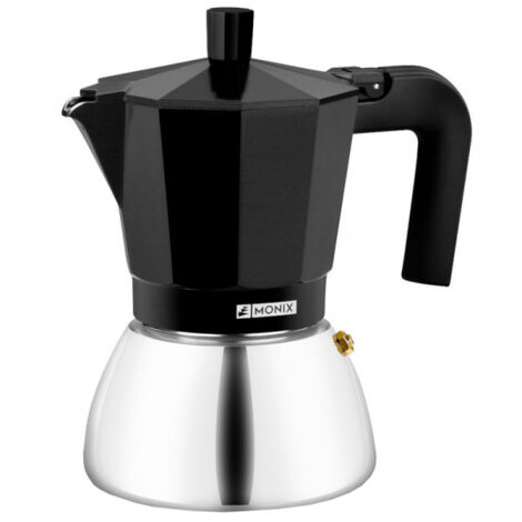 Cafetera Italiana Monix Induction Inox M863003/ 3 Tazas/ Negra (1/2)