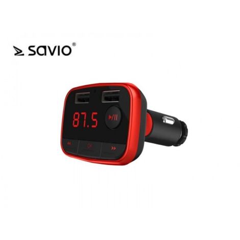 TRANSMISOR FM COCHE CON CARGADOR 2.4A SAVIO TR-10 (1/5)