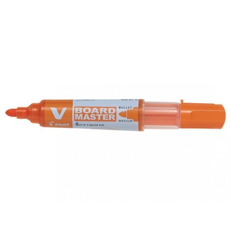 Rotulador pilot v board master para pizarra blanca naranja tinta liquida trazo 2,3mm