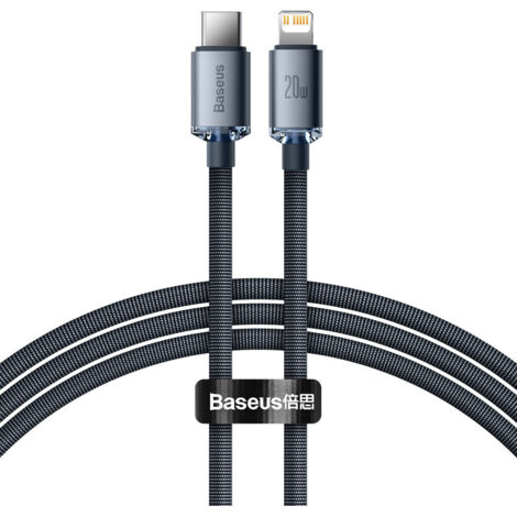 Cable USB - Lightning para carga rápida y transferencia de datos 1,2m negro